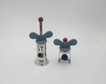 Michael Graves for Alessi Postmodern Design Corkscrew and Bottle Stopper Set of Two, c.1980s