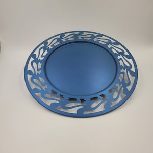 Alessi Ethno Tray Blue Metal designed by Stefano Giovannoni in 2001, Vintage made in Italy