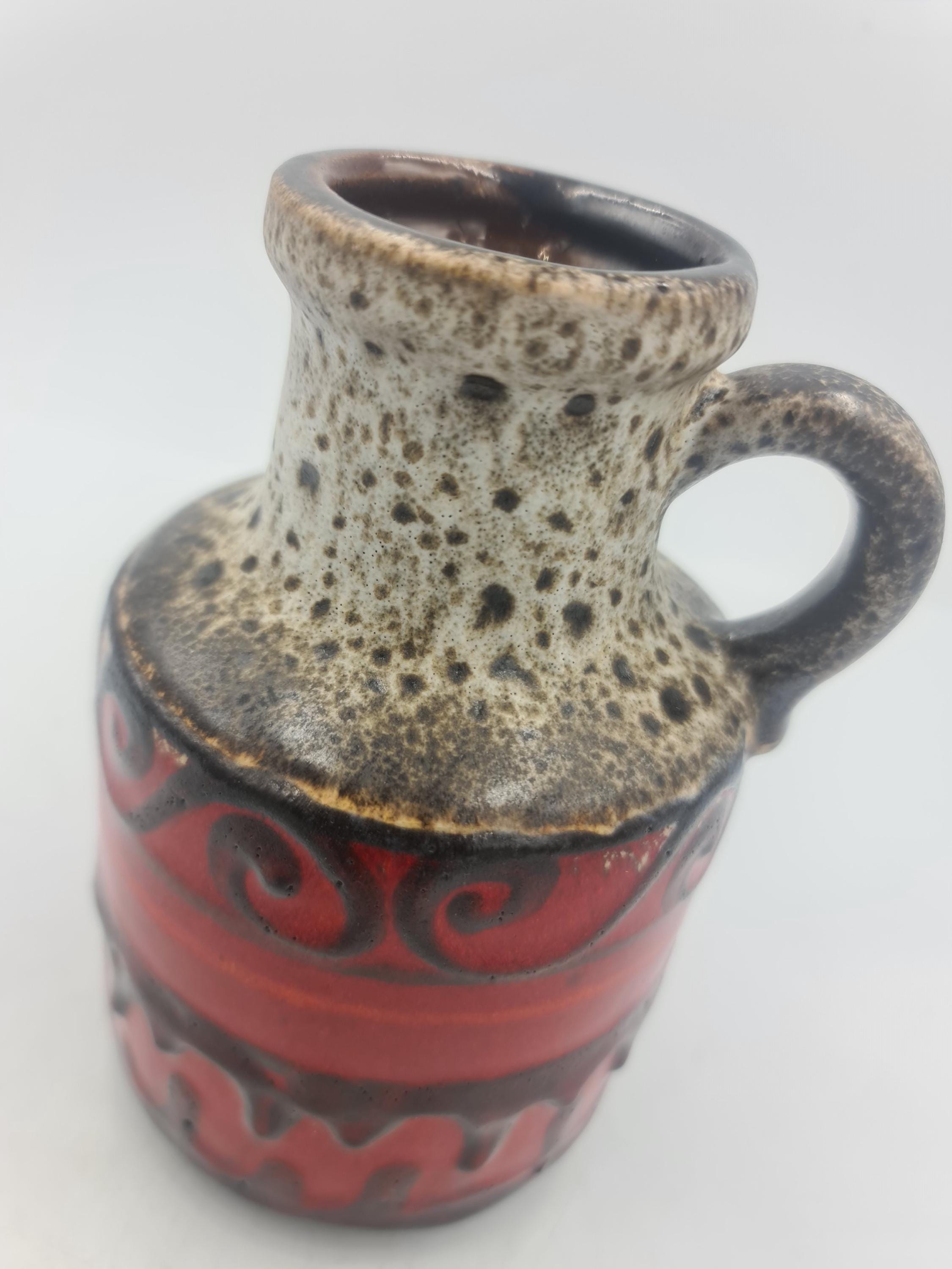 西ドイツ製ヴィンテージ陶器花瓶「ファット・ラヴァ」、Scheurich作