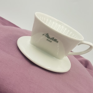 Melitta Swiss Langenthal 1959 Ceramic Pour Over Coffee Filter Holder &#39;100&#39; - Three Holes