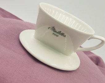 Melitta Swiss Langenthal 1959 Ceramic Pour Over Coffee Filter Holder &#39;100&#39; - Three Holes