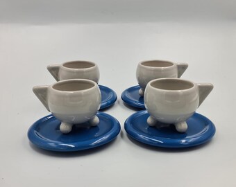 Postmodern Design MAS Italy Espresso Cups, Set of Four, c.1980s