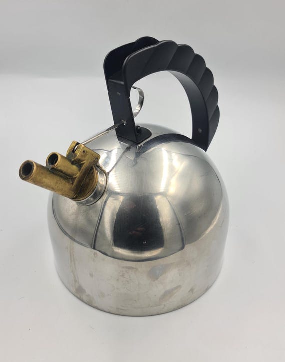 Alessi Big 'bollitore' Pitch-pipe Train Whistle Stovetop Kettle