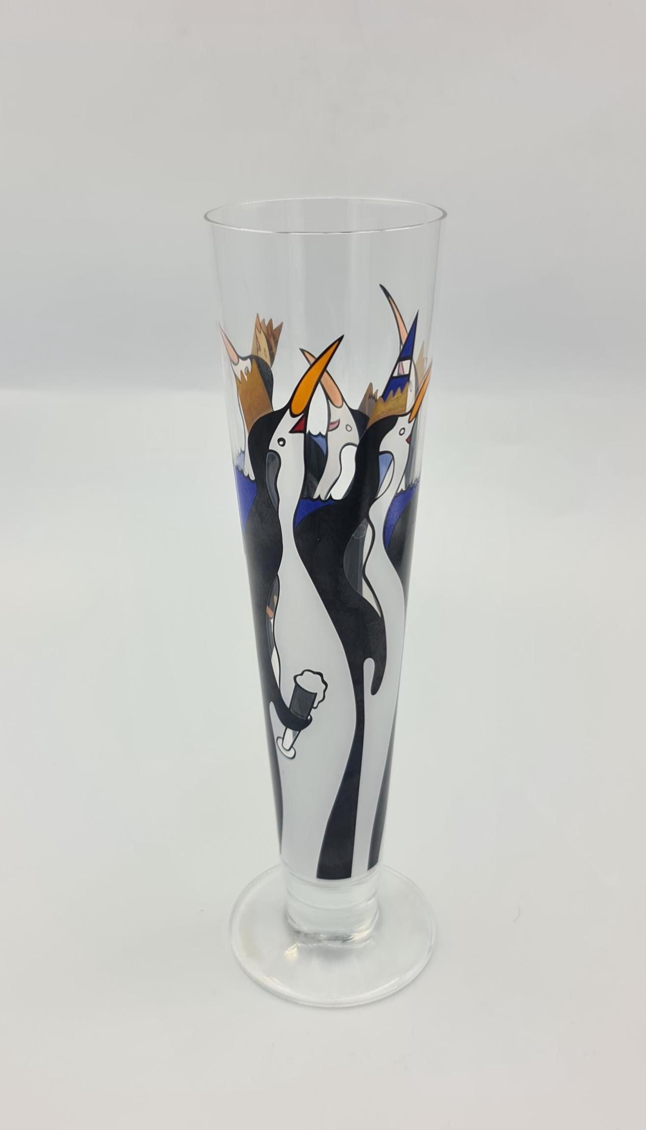Dekomiro Ritzenhoff - Set di 4 Bicchieri Cristalli a forma di cuore, per vino bianco, 7 + 8 + 9 + 10 cm, con panno per la pulizia