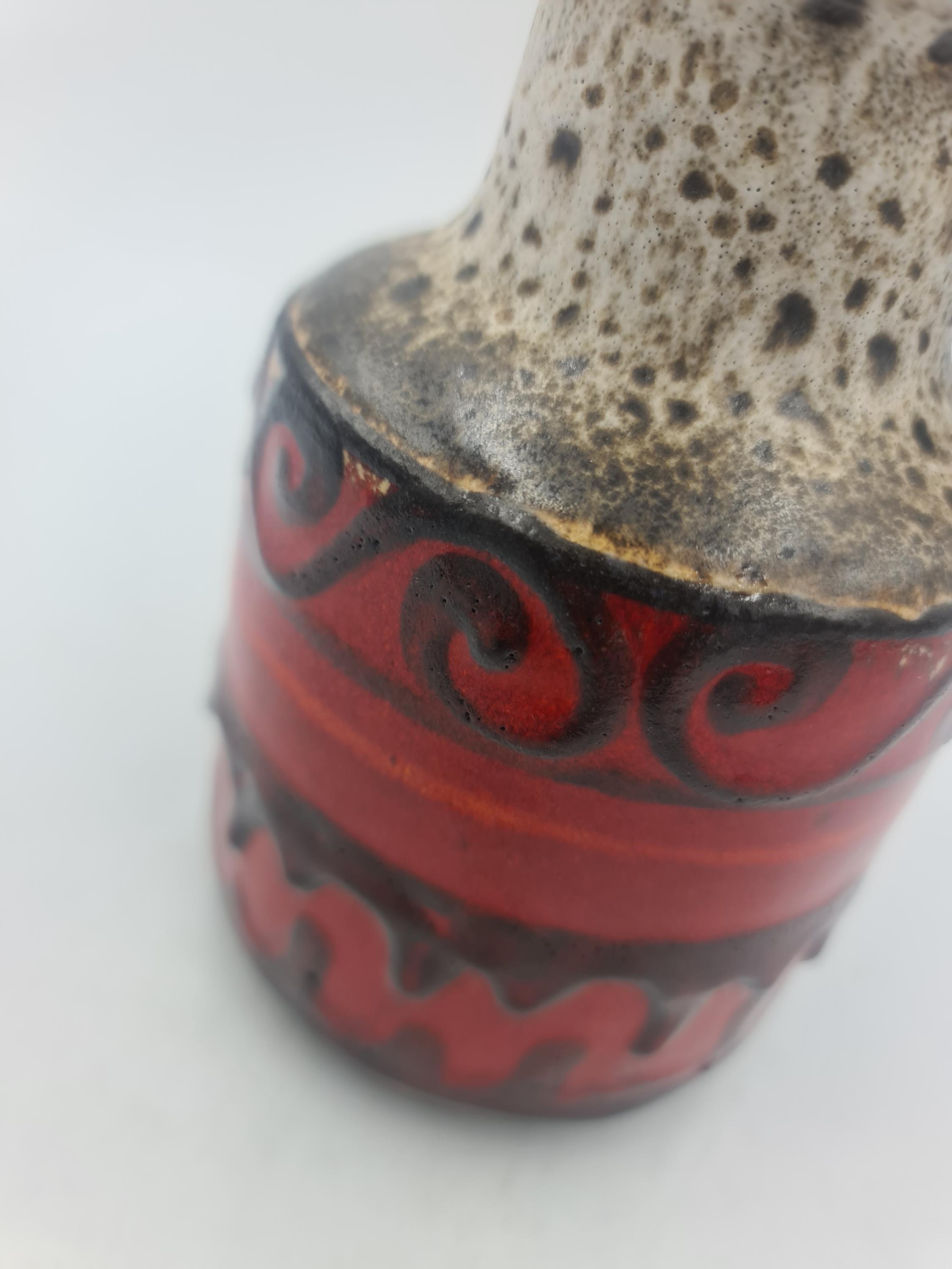 西ドイツ製ヴィンテージ陶器花瓶「ファット・ラヴァ」、Scheurich作