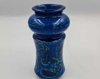 Bitossi XXL リミニ ブルー、大型長方形花瓶、Aldo Londi イタリア製