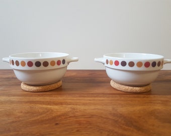 Vintage Pair of 1960's Langenthal Ceramic Bowls - Swiss Made