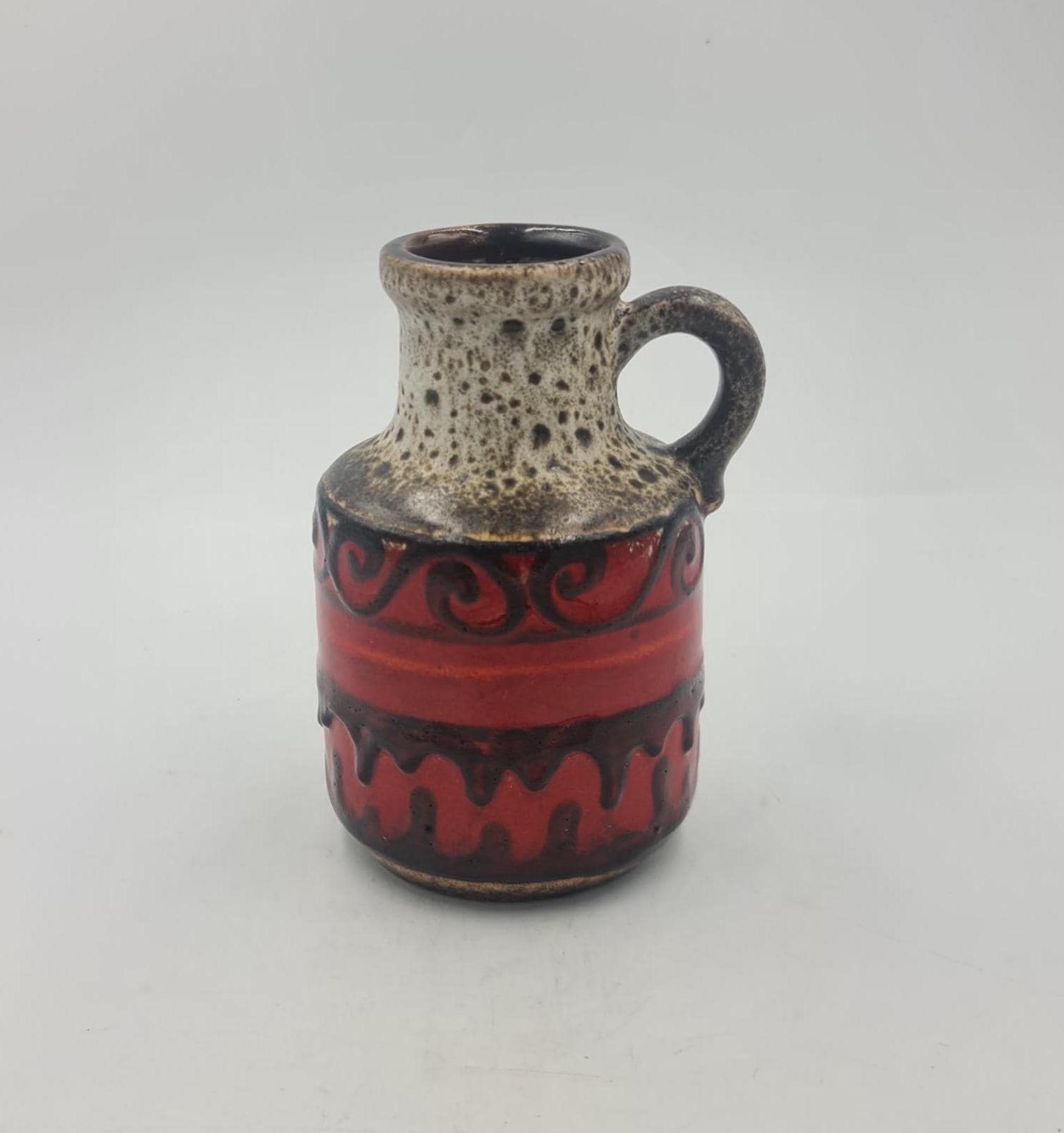 西ドイツ製ヴィンテージ陶器花瓶「ファット・ラヴァ」、Scheurich作