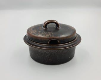 Vintage Arabia Finland Ruska Small Lidded Casserole by Ulla Procope, c.1960s