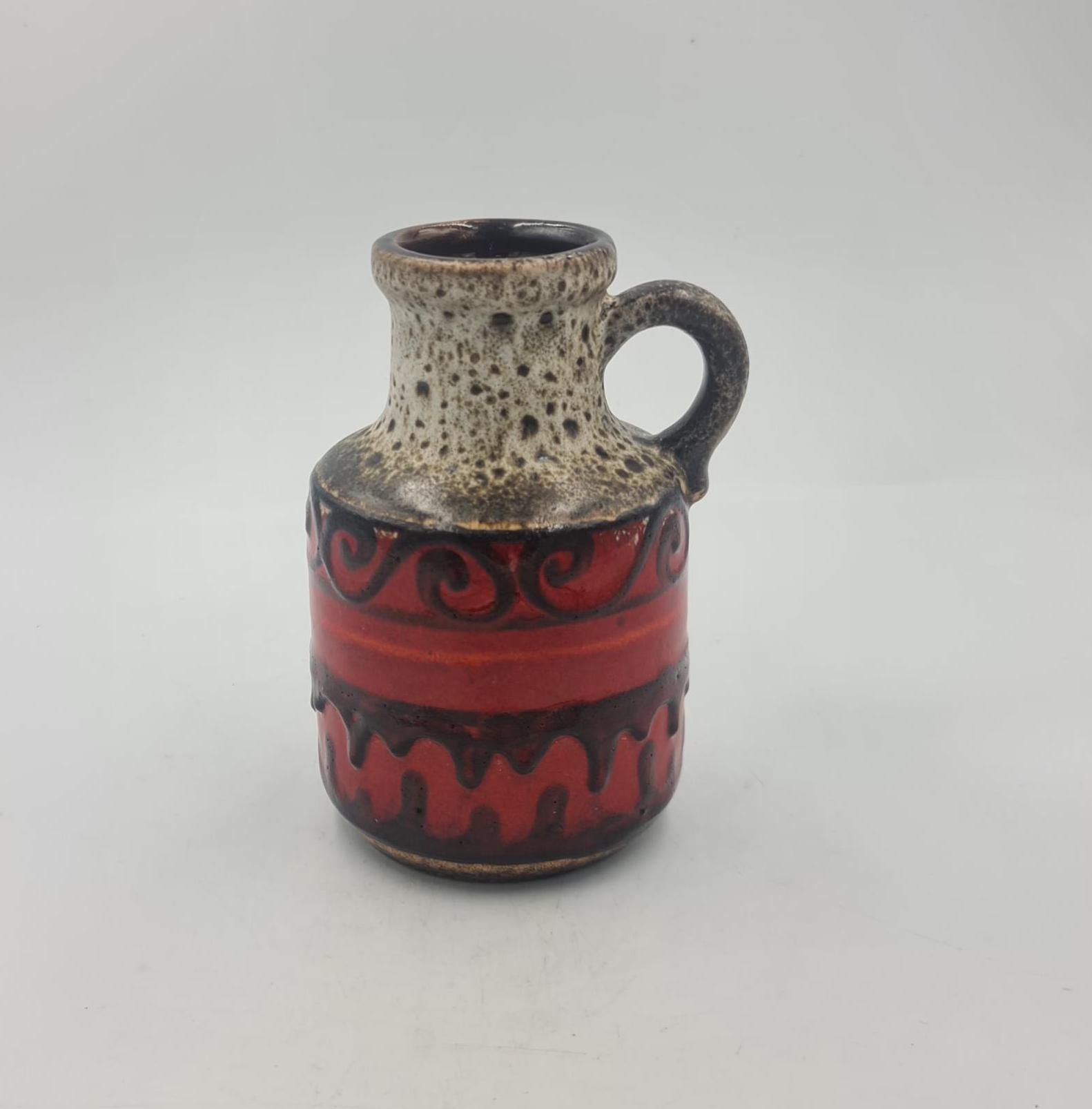 西ドイツ製ヴィンテージ陶器花瓶「ファット・ラヴァ」、Scheurich作