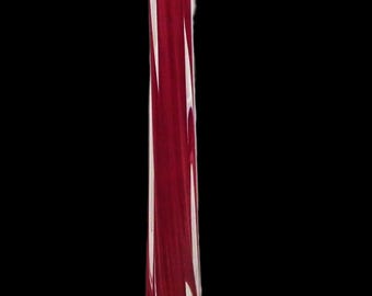 Clear Glass With Red Inner Licorice Rope Design Yellow Glow With Black Light