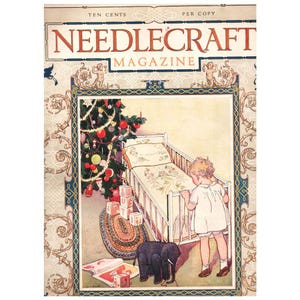 Needlecraft Magazine December 1926 Craft Ideas Articles Advertisements Ephemera Christmas Decor