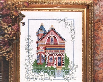 Vintage Cross Stitch Kit Heirloom Treasures Victorian Home Sealed