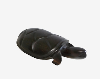 Vintage Mid Century Hand Carved Ironwood Turtle Figure