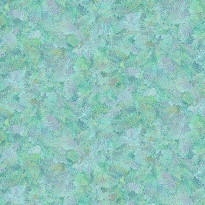 Puede incluir: Patrón abstracto sin costuras con un esquema de color turquesa, verde y azul. El patrón está formado por pequeños círculos superpuestos.