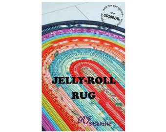 Jelly-Roll Rug Pattern by RJ Designs 30"X44"