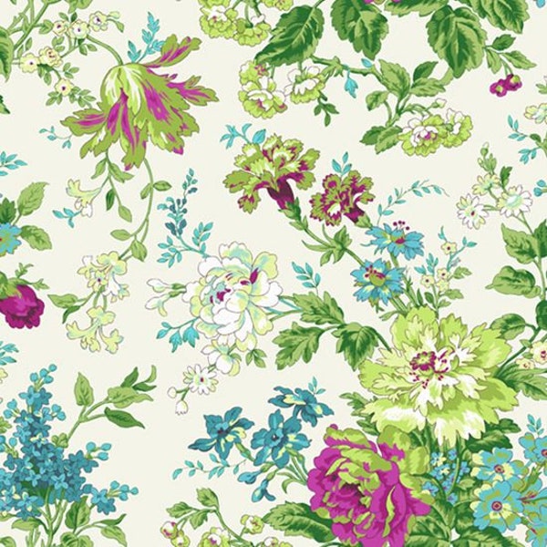 Bungalow Garden by Laura Berringer for Marcus Fabrics R210223-Cream sold by the 1/2 yd.