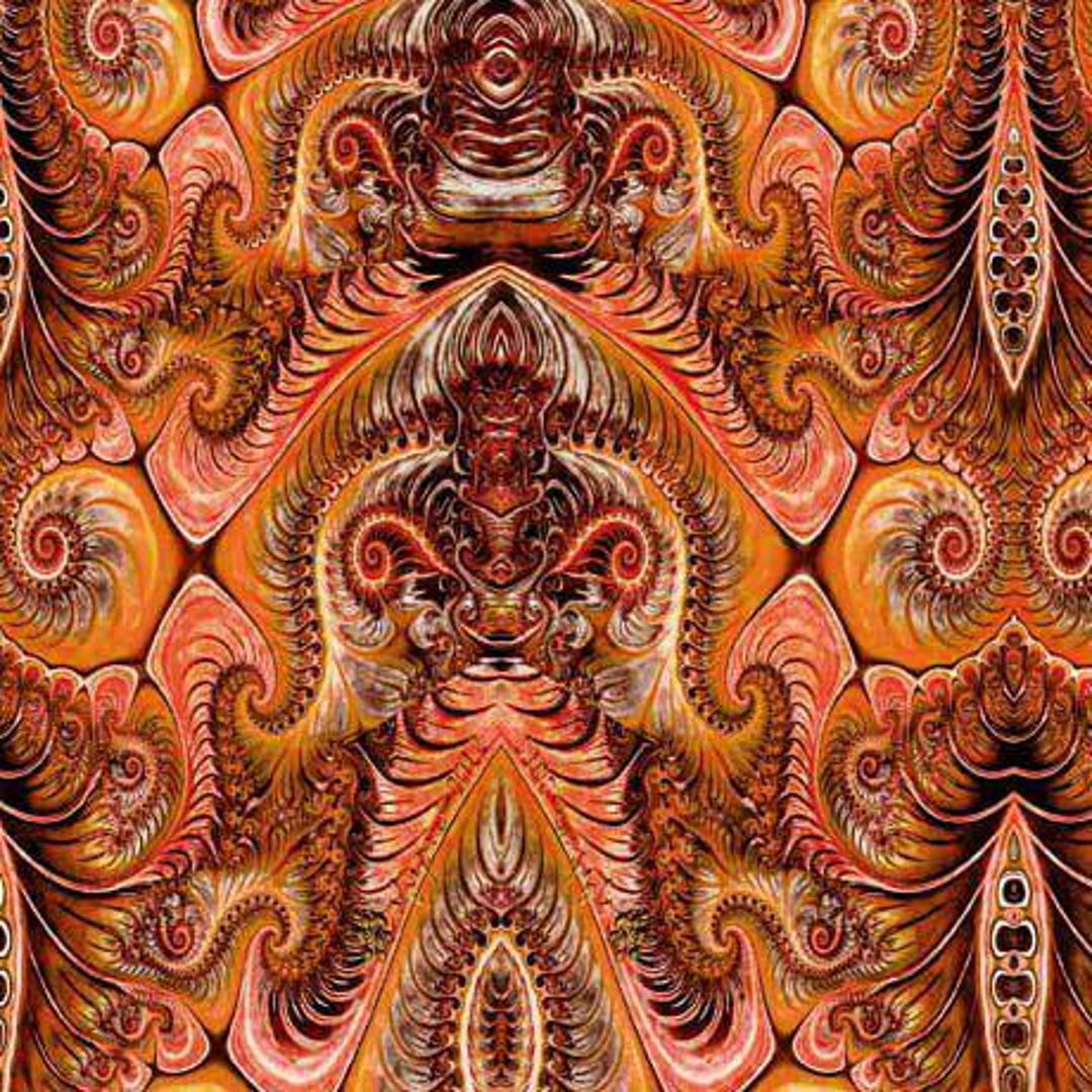Twilight Medallions by Dan Morris for Q.T. Fabrics 29789-orange Sold by ...
