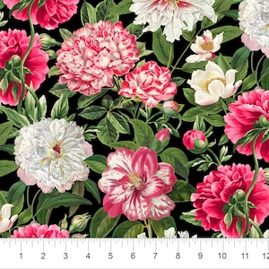 Bloom by Michel Design Works for Northcott 25193-99 Large Floral sold by the 1/2 yd.