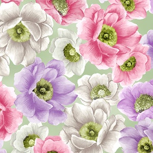 Spring Breeze Breezy Blossoms by Kanvas Studio 9889-04 Sage sold by the 1/2 yd.