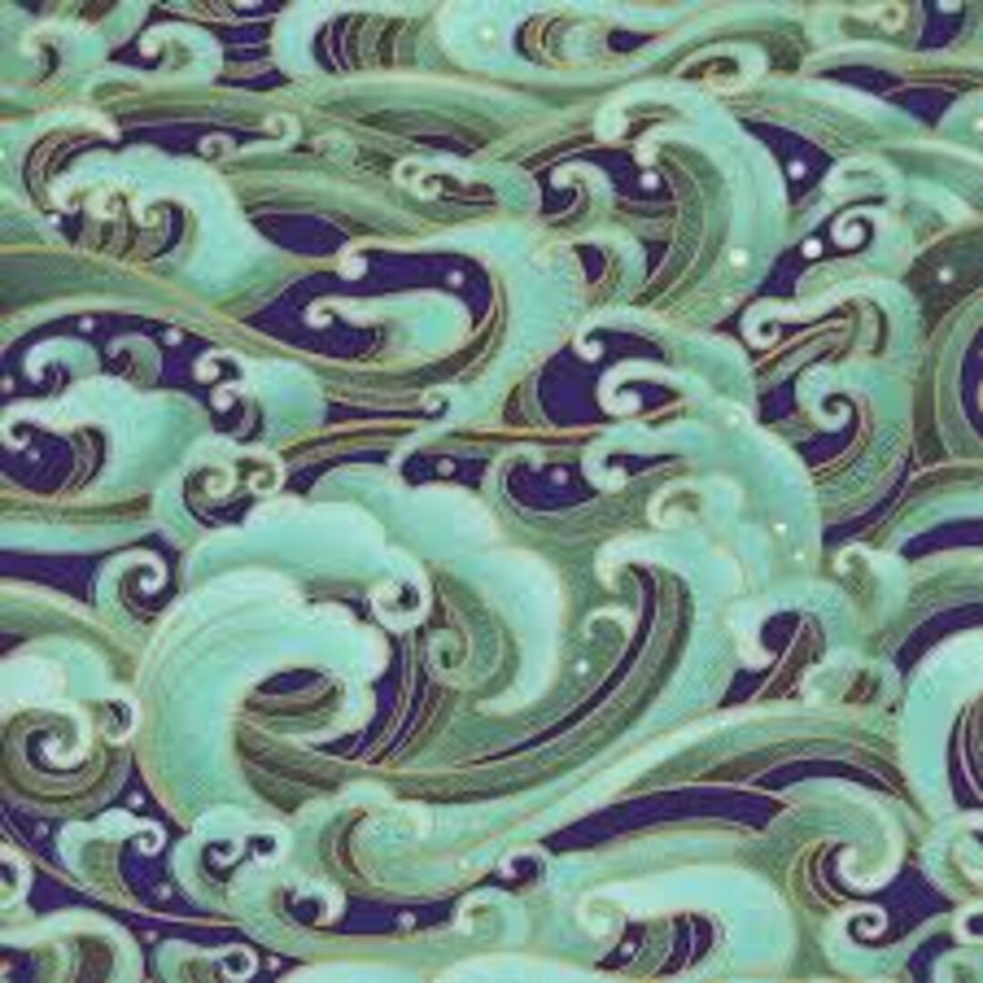 Shizuka by Chong-a Hwang for Timeless Treasures FLEUR CM3170 Green Sold ...