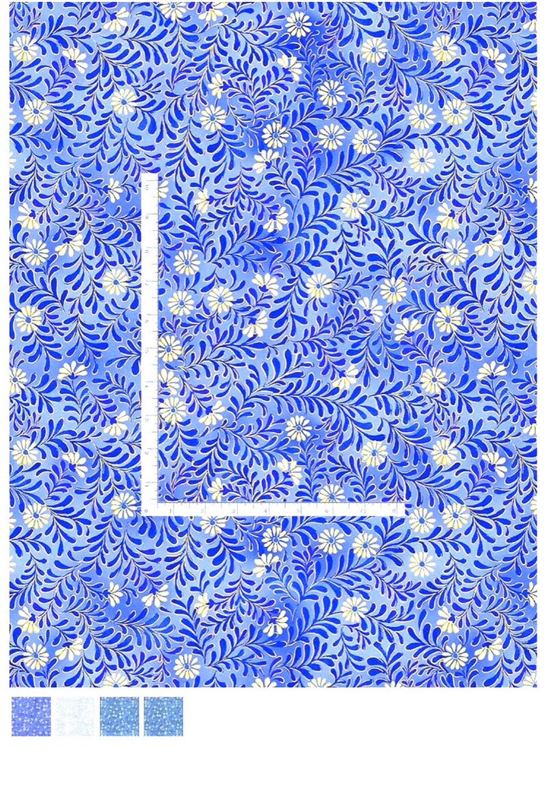 Fleur Metallic Floral Icicle Collection by Timeless Treasures CM1010 ...
