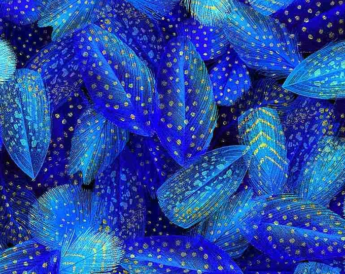 Royal Plume Metallic by Chonga Hwang for Timeless Treasures Fabrics