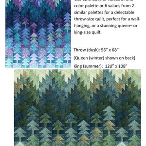 Misted Pines 2.0-quiltkit groen van Patti Carey met nieuwe Stonehenge-gradaties van Northcott Inclusief plaid patroon: 56 x 68 inch
