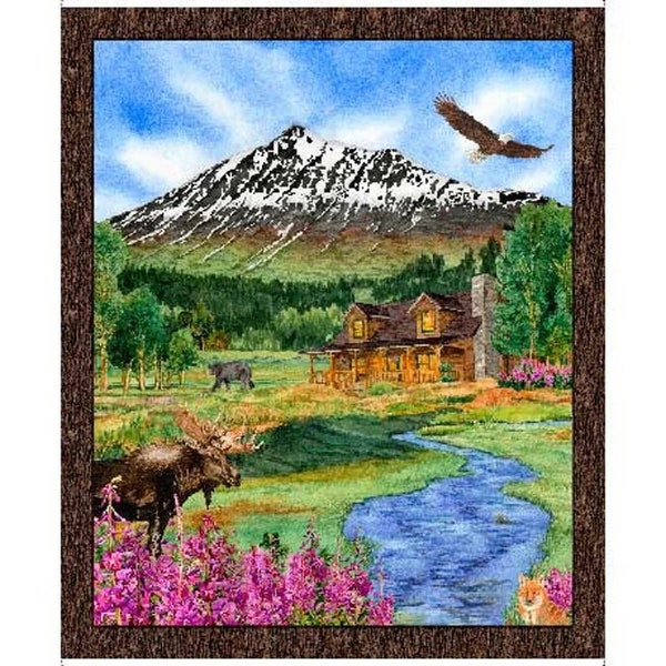 Once Upon a Cabin panel by Patience Griffin for QT Fabrics 28961-X
