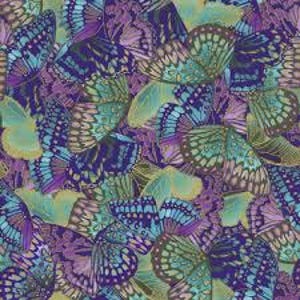 Shizuka di Chong-a Hwang per Timeless Treasures FLEUR CM3173 Multi venduto a 1/2 iarda.