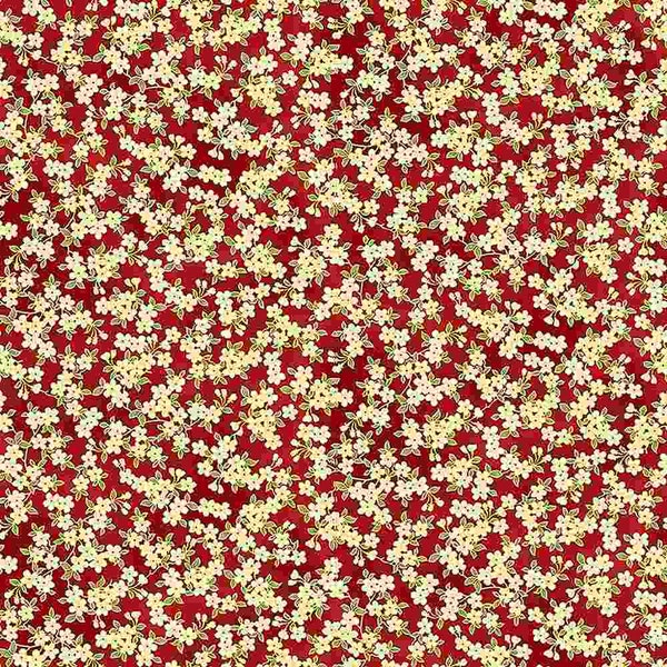 Kyoto Garden by Chong-A Hwang for Timeless Treasures CM1673-Red sold by the 1/2 yd.