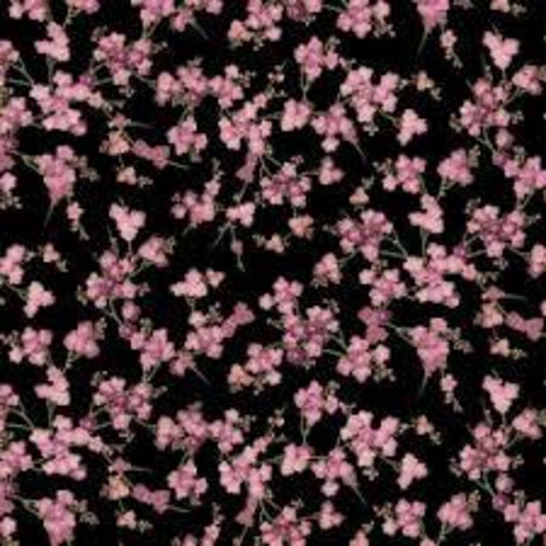 Shizuka by Chong-a Hwang for Timeless Treasures FLEUR CM3165 Black Sold ...