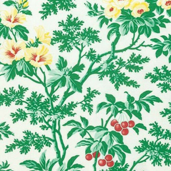 Fruta Y Flors by Verna Mosquera for Free Spirit PWM138 Cherry Hill sold by the 1/2 yd.