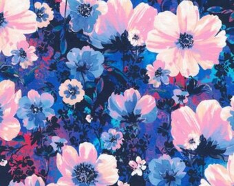 Wishwell Wild Blue por Vanessa Lillrose e Linda Fitch para Robert Kaufman WELD 20244-235 Jacinto vendido por 1/2 jarda.