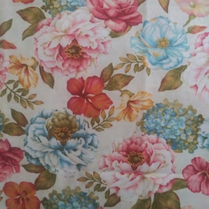 Flower Girl by Margot Languedoc for Henry glass 8050-44 Cream sold by the 1/2 yd.