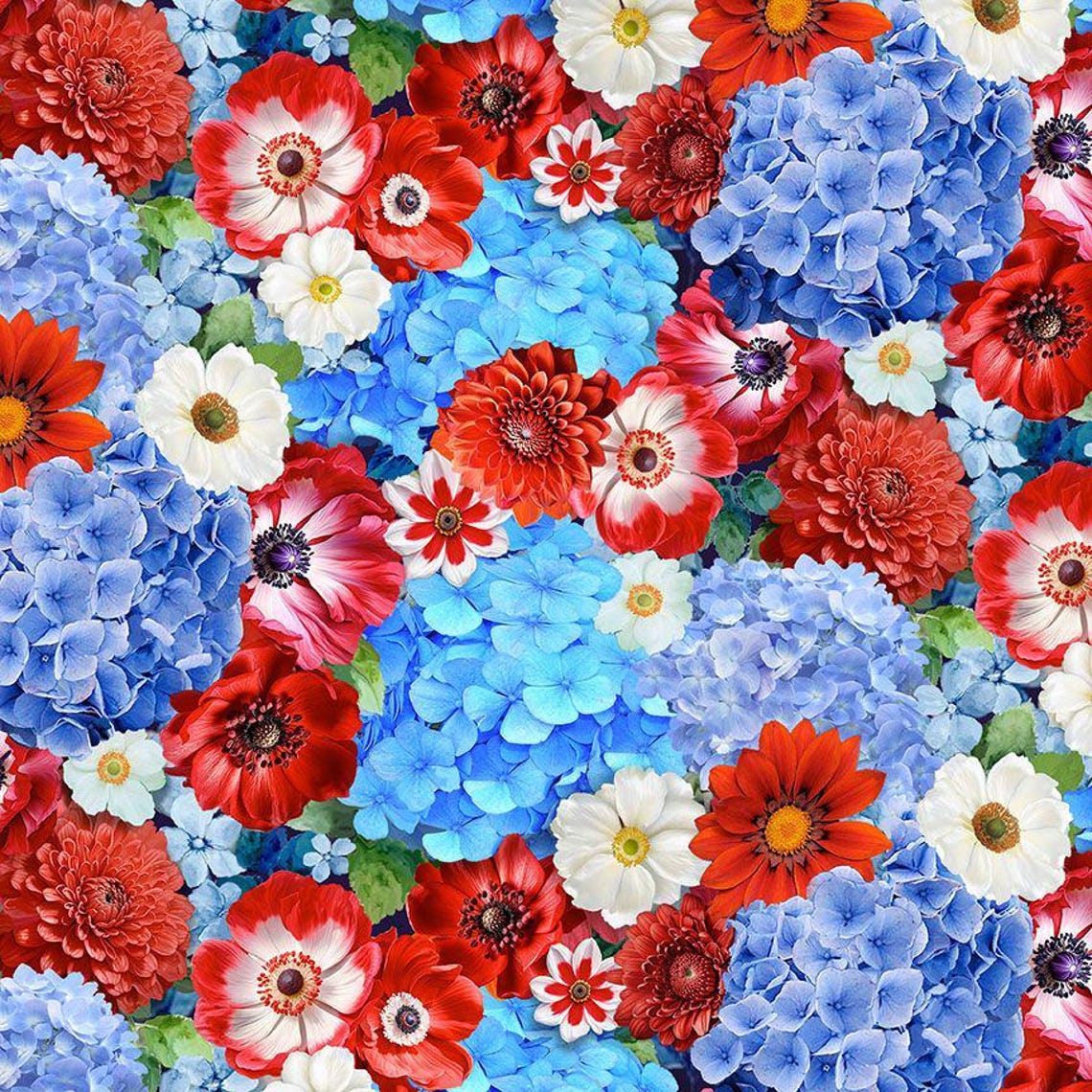 Stars and Stripes by Timeless Treasures FLEUR CD3268 Multi Sold by the ...