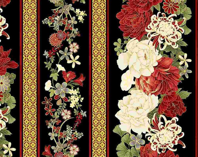 Kyoto Garden Border Stripe by Chong-a Hwang for Timeless Treasures ...