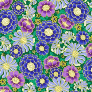 Midnight Nectar by Robert Kaufman 21184-17 Iris one 27&quot; remnant