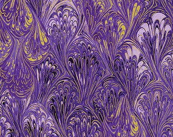 Venetian Marble by Greta Lynn for Benartex 14038M-66 Marble Purple sold by the 1/2 yd.