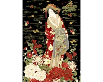 Kyoto Garden Panel by Chong-A Hwang for Timeless Treasures CM1664 23-1/2&quot;X43-1/2&quot;