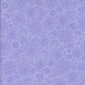 Indigo Garden Packed Jacobean Toile by Timeless Treasures CD3414 Lavender sold by the 1/2 yd.