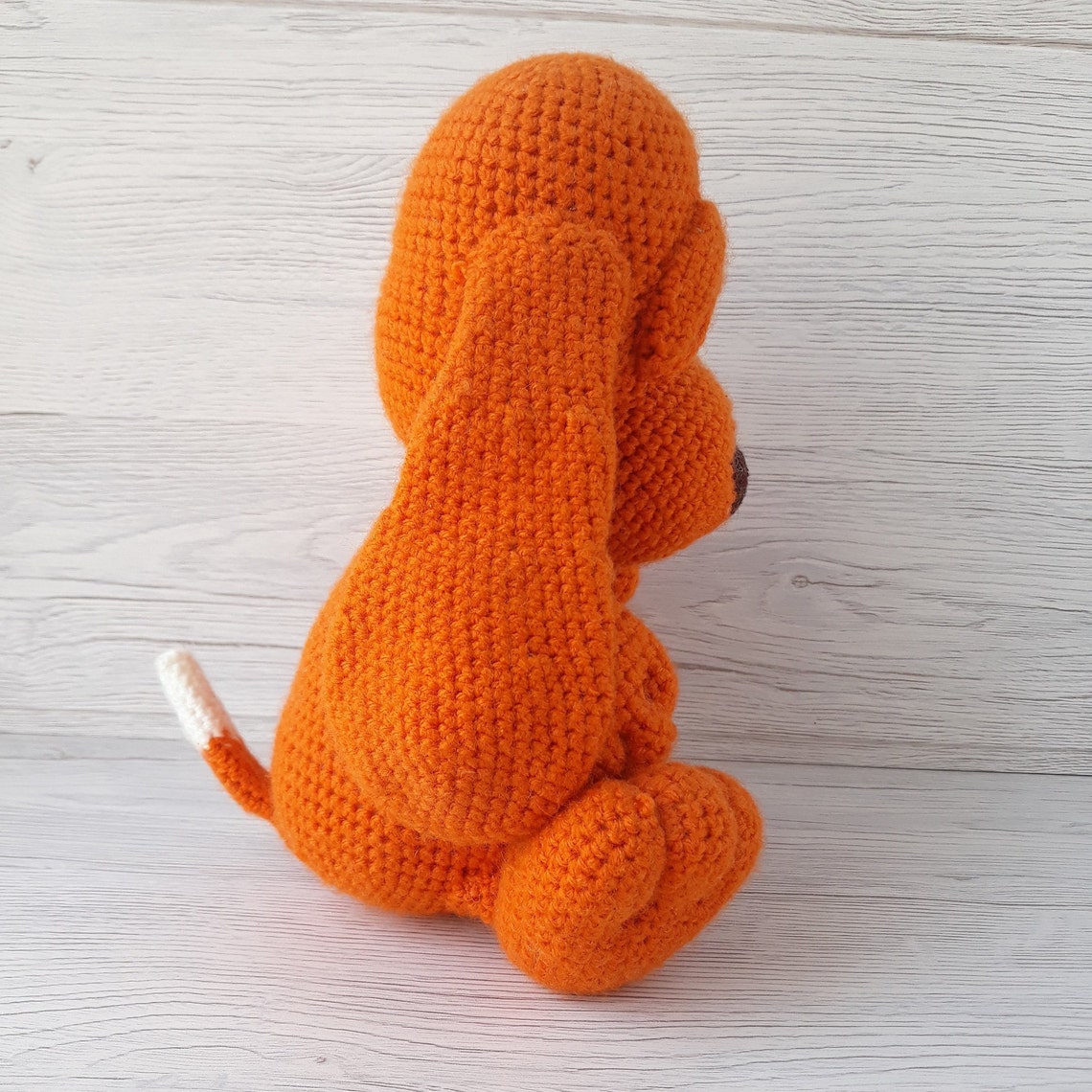 Cute Puppy Toy. A great gift for a child. Orange plush dog Etsy