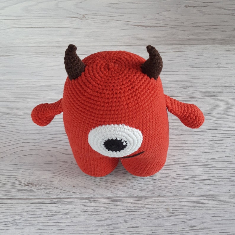 Red Devil plush Toy. Cute Monster Toy. Halloween decor | Etsy
