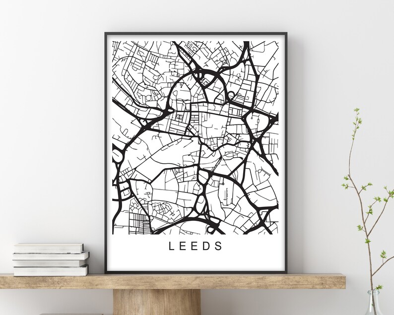 Leeds Line Map Print