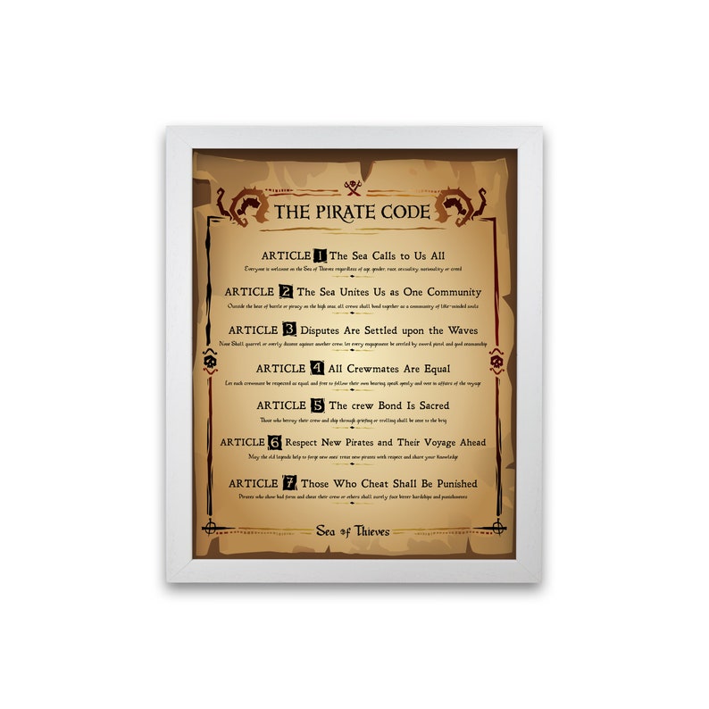 Sea Of Thieves Merchandise The Pirate Code Print House Rules Etsy sea-of-thieves-merchandise-the-pirate-code-print-house-rules-etsy