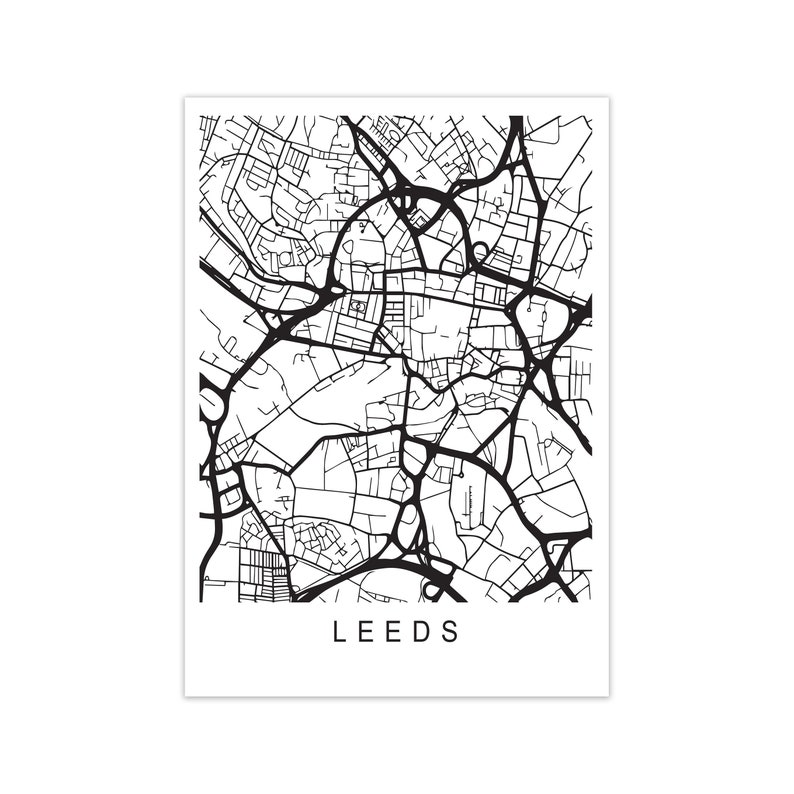 Leeds Line Map Print