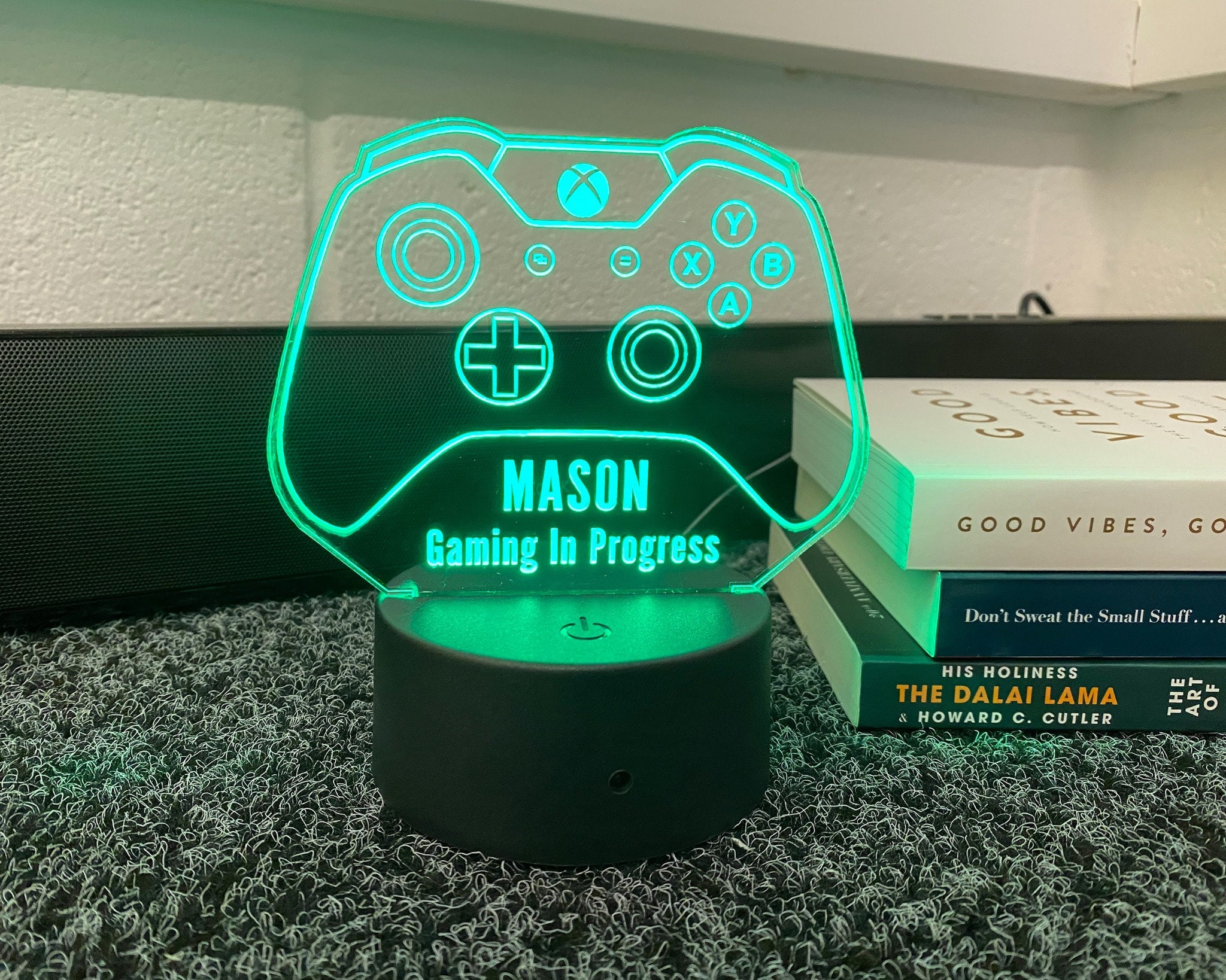 Personalised LED Multi Coloured Gamer Light Game Controller | Etsy