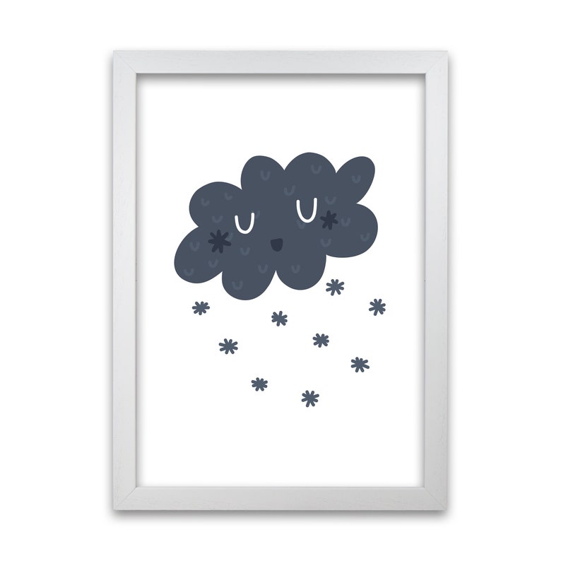 Rainy Heart Cloud Typography Print Boho Nursery Decor Neutral Housewarming Gift Nursery Wall Art Decor