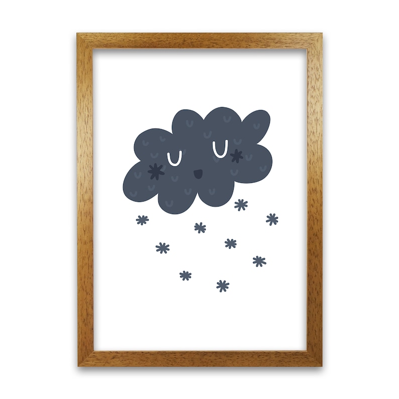 Rainy Heart Cloud Typography Print Boho Nursery Decor Neutral Housewarming Gift Nursery Wall Art Decor