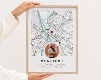 Partner Gift | Where it all began | Personalized Poster | Anniversary Gift | First Date | Love Card | Wedding | Photo Gift